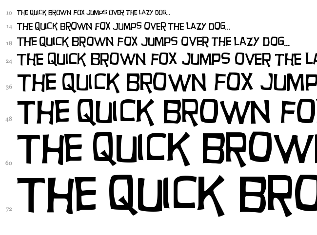Hurry Up font waterfall
